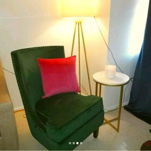 Emerald green accent chair